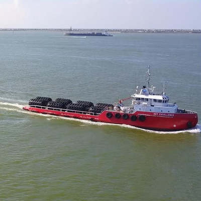 ISO17357 স্ট্যান্ডার্ড ইয়োকোহামা মেরিন রাবার ফেন্ডার 50kPa ডক 3.3*6.5M
