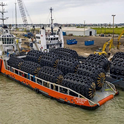 50kPa 4.5M ইয়োকোহামা রাবার ফেন্ডার হেভি ডিউটি ​​সুরক্ষা টায়ার চেইন নেট সহ